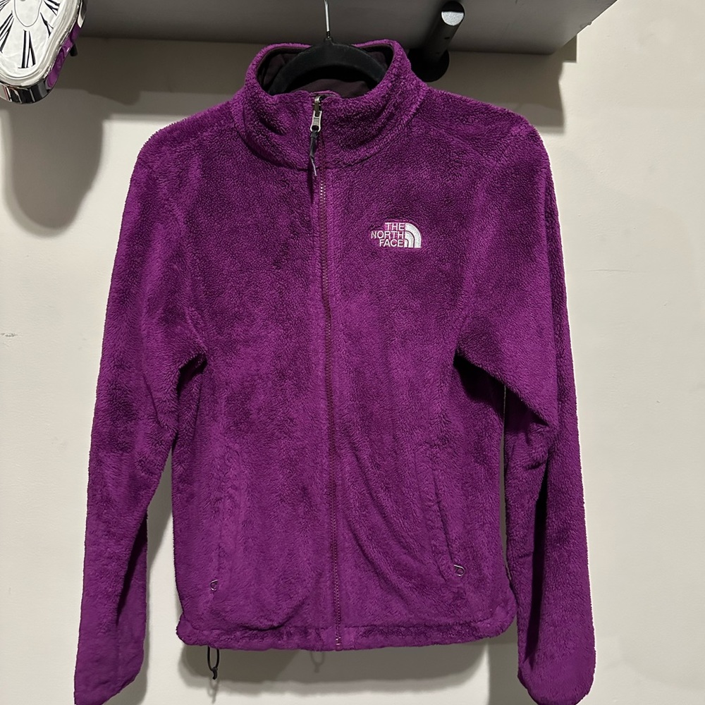 North face Purple Furry Zip Up Fleece